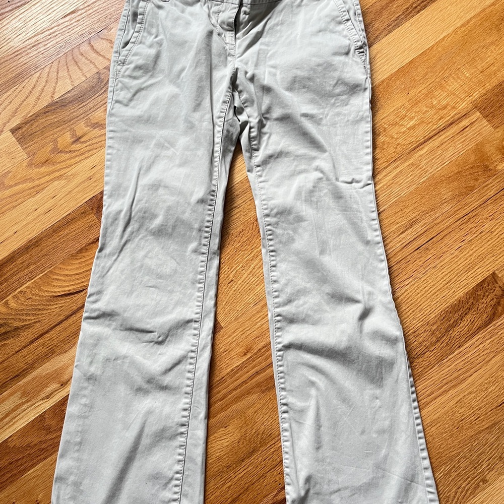 LOFT Tan Boot Cut Flare Pants